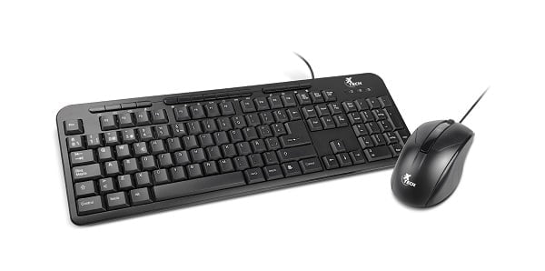 Combo Teclado y Ratón con Cable Xtech XTK-301S, Conexión USB, Diseño Ergonómico