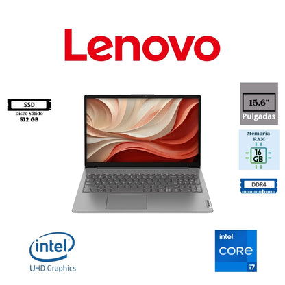 LENOVO V15 G4 IRL 83GW005HLD  Procesador INTEL CORE i7-13620H de alto rendimiento 13va Pantalla 15.6" FHD 16GB RAM DDR5-5200 512GB DISCO M.2 2242