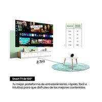 Proyector Samsung The Freestyle SP-LFF3CLAXXZA, Proyector Portátil Full HD, 360° Smart TV