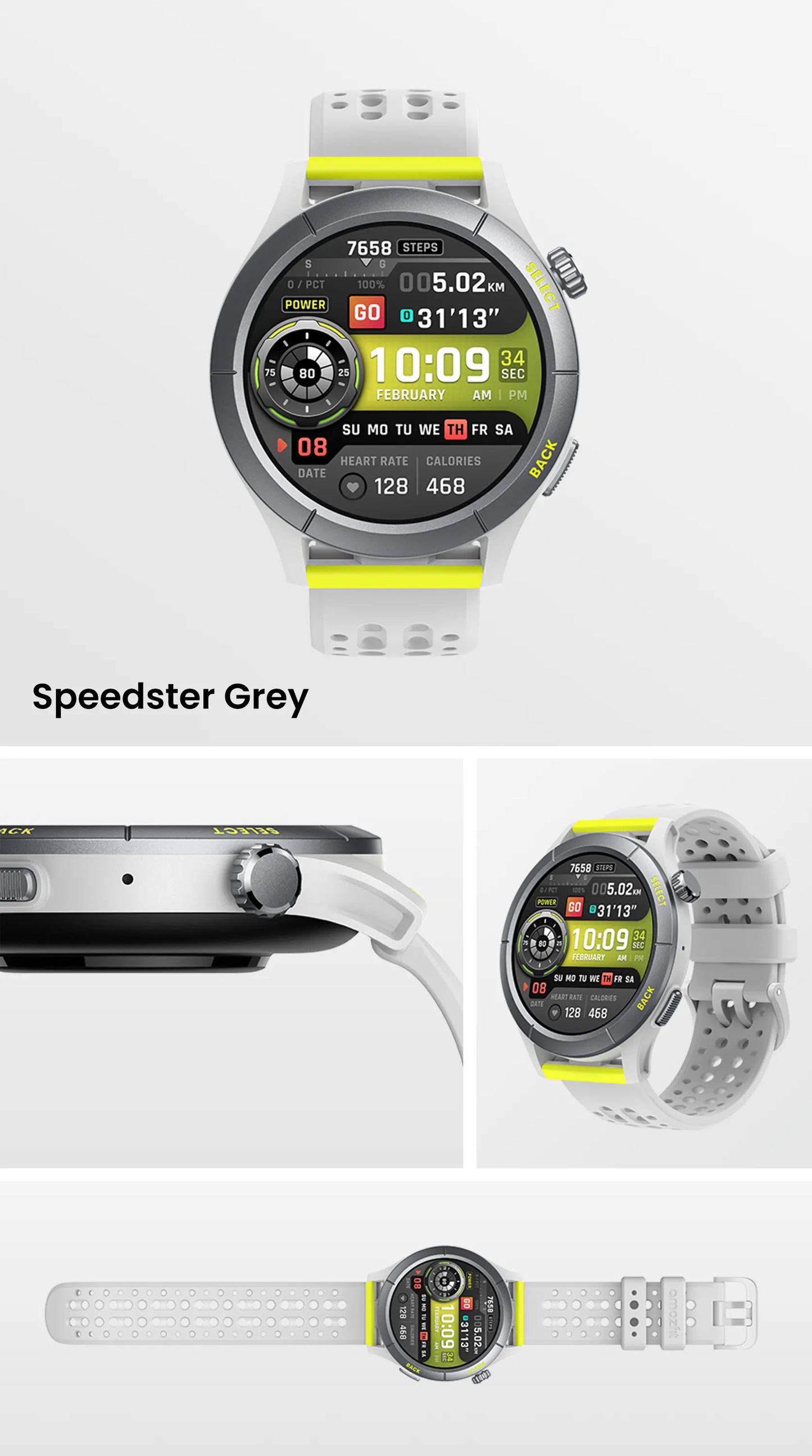 Smartwatch Amazfit Cheetah Gris, Pantalla Redonda, GPS MaxTrack, Pantalla AMOLED de 1.39", Alexa Integrada, 150 Modos Deportivos