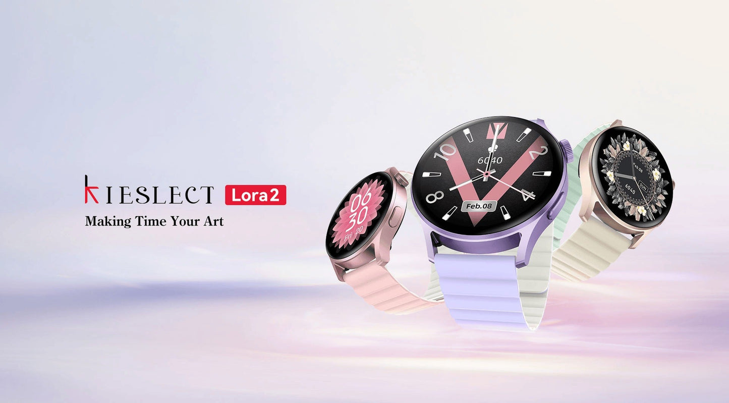 Smartwatch Kieslect Lora Purple - Pantalla AMOLED 1.32", Gestión de Salud, Bluetooth y Resistencia IP68