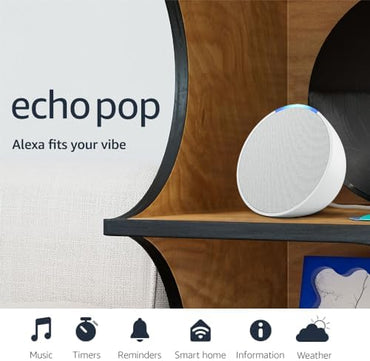 Parlante Inteligente Amazon Echo Pop con Alexa, Wi-Fi 5 y Bluetooth