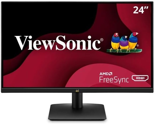 Monitor ViewSonic VA2433-H 24" Full HD LED con Tecnología Eye Care, Negro