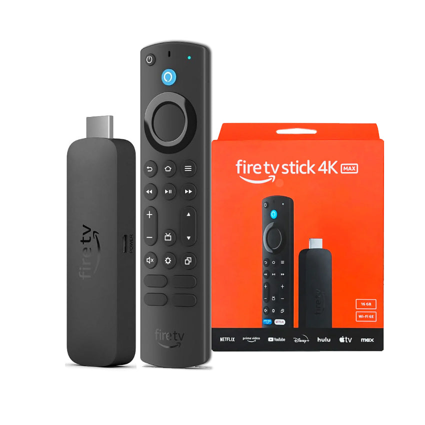 Streaming Amazon Fire TV Stick 4K Max con Alexa, Wi-Fi 6E, CPU 2.0GHz, 16GB, UHD 2160p y Ambient Experience