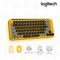 Logitech Pop Keys - Teclado Inalámbrico con Teclas Mecánicas - 920-010713