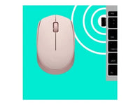 Logitech M170 Wireless Mouse, Ambidextrous, Rose - Ratón - Diestro Y Zurdo 910-006862