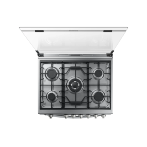 Cocina Samsung NX52T7522LS a Gas de 5 Quemadores, 30", Horno Dual, Acero Inoxidable