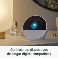 Parlante Inteligente Amazon Echo Spot con Reloj, Alarma, Alexa y Pantalla de 2.8"