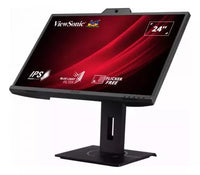 Monitor ViewSonic VG2440V 24" Full HD LED con Webcam Integrada y Micrófono, Negro