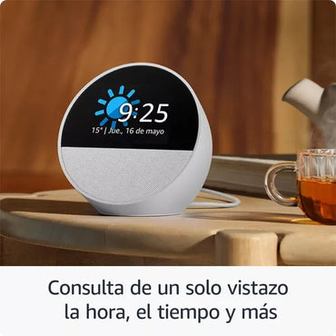 Parlante Inteligente Amazon Echo Spot con Reloj, Alarma, Alexa y Pantalla de 2.8"