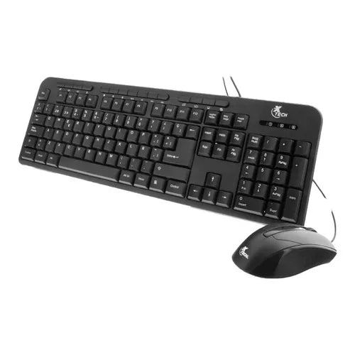 Combo Teclado y Ratón con Cable Xtech XTK-301S, Conexión USB, Diseño Ergonómico