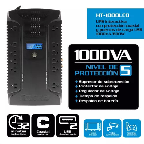 Forza Ht Series Ht-1000Lcd - Ups - Ca 120 V