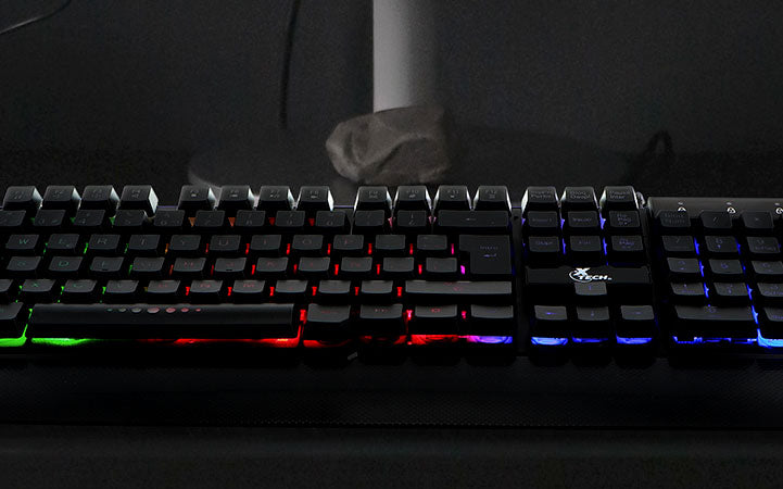 Xtech Teclado para Gaming XTK-510S - Español - Iluminación LED Multicolor con Efectos de Luz