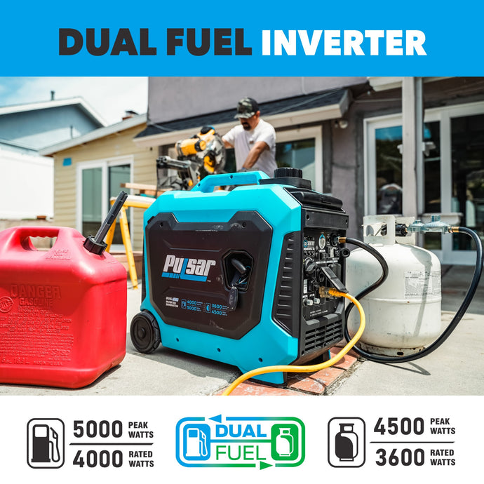 Generador Inverter Pulsar 5000W Gas y Gasolina