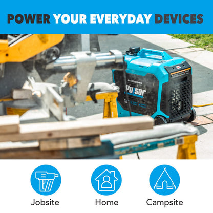 Generador Inverter Pulsar 5000W Gas y Gasolina