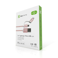 Klip Xtreme - Usb Cable - Apple Lightning / Micro-Usb Type B KAC-210RG