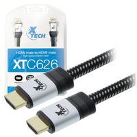 Cable HDMI de Alta Velocidad Xtech XTC-626 con Ethernet, 1.8 Metros, Negro