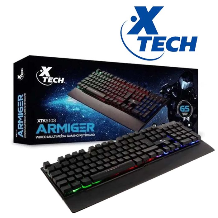 Xtech Teclado para Gaming XTK-510S - Español - Iluminación LED Multicolor con Efectos de Luz