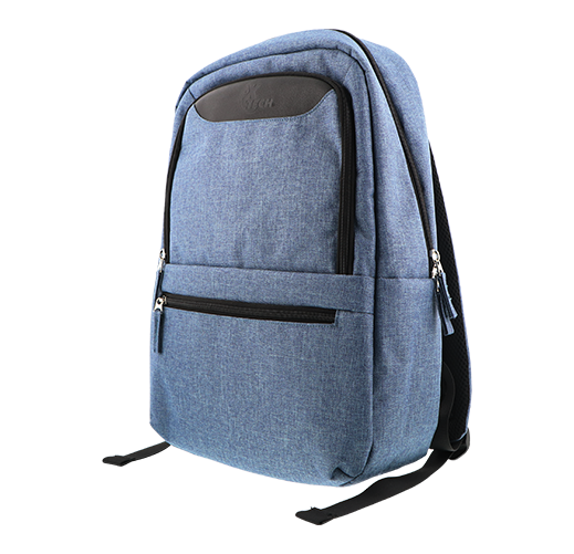 Xtech Winsor Xtb-212 Mochila Para Laptop 15.6" - Durable Poliéster - Color Azul Con Detalles En Negro