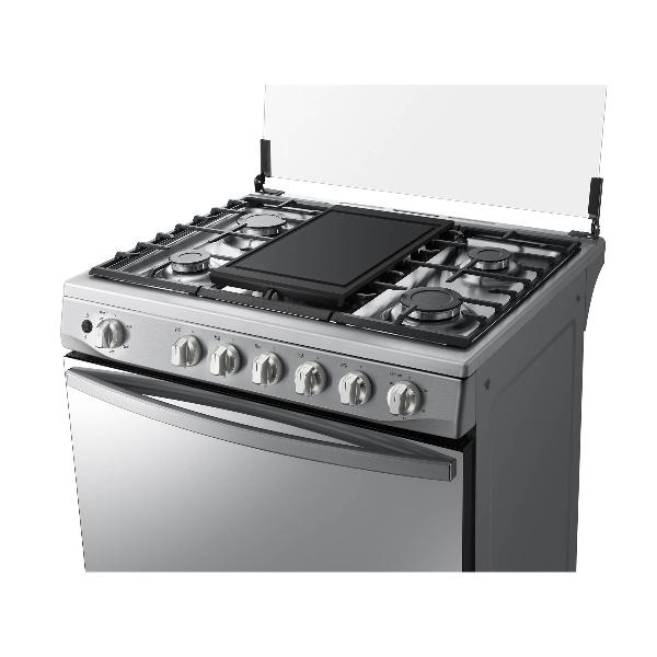 Cocina Samsung NX52T7522LS a Gas de 5 Quemadores, 30", Horno Dual, Acero Inoxidable