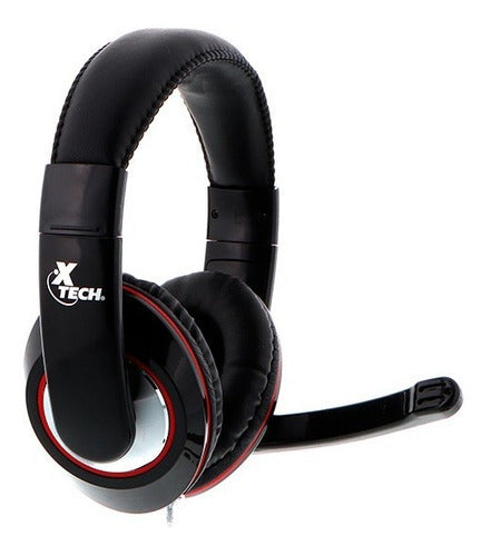 Headset Xtech XTS-220 Over-The-Ear con Micrófono, Ideal para Computadora y Videollamadas, Negro