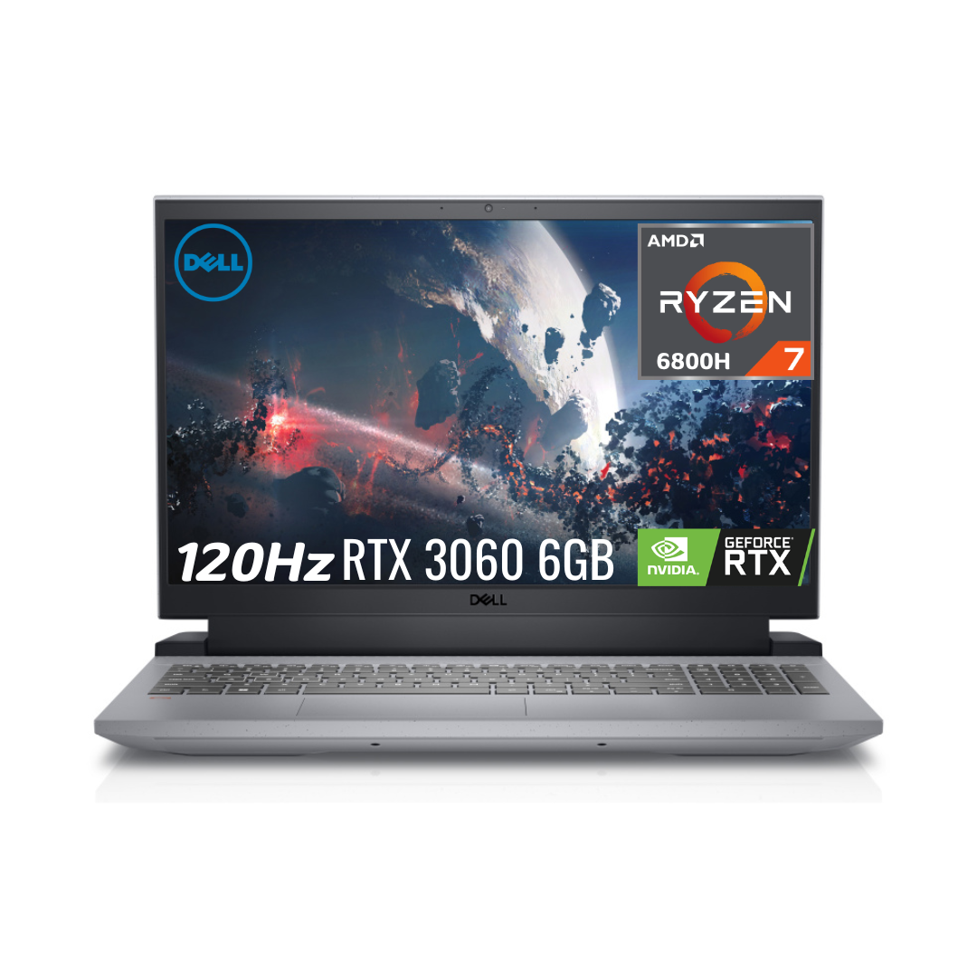 Dell G15 5525 - AMD Ryzen 7 6800H, GeForce RTX 3060, 16GB RAM, 512GB SSD, 15.6" Full HD 120Hz, Wi-Fi 6, Gris