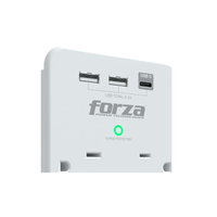 Forza Fwt-631Usbc - Protector Contra Sobretensiones (Montaje En Pared) - Ca 125 V