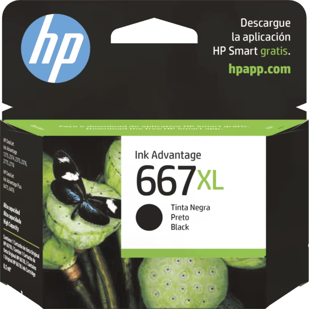 Hp - 667Xl - Ink Cartridge Black-3Ym81Al