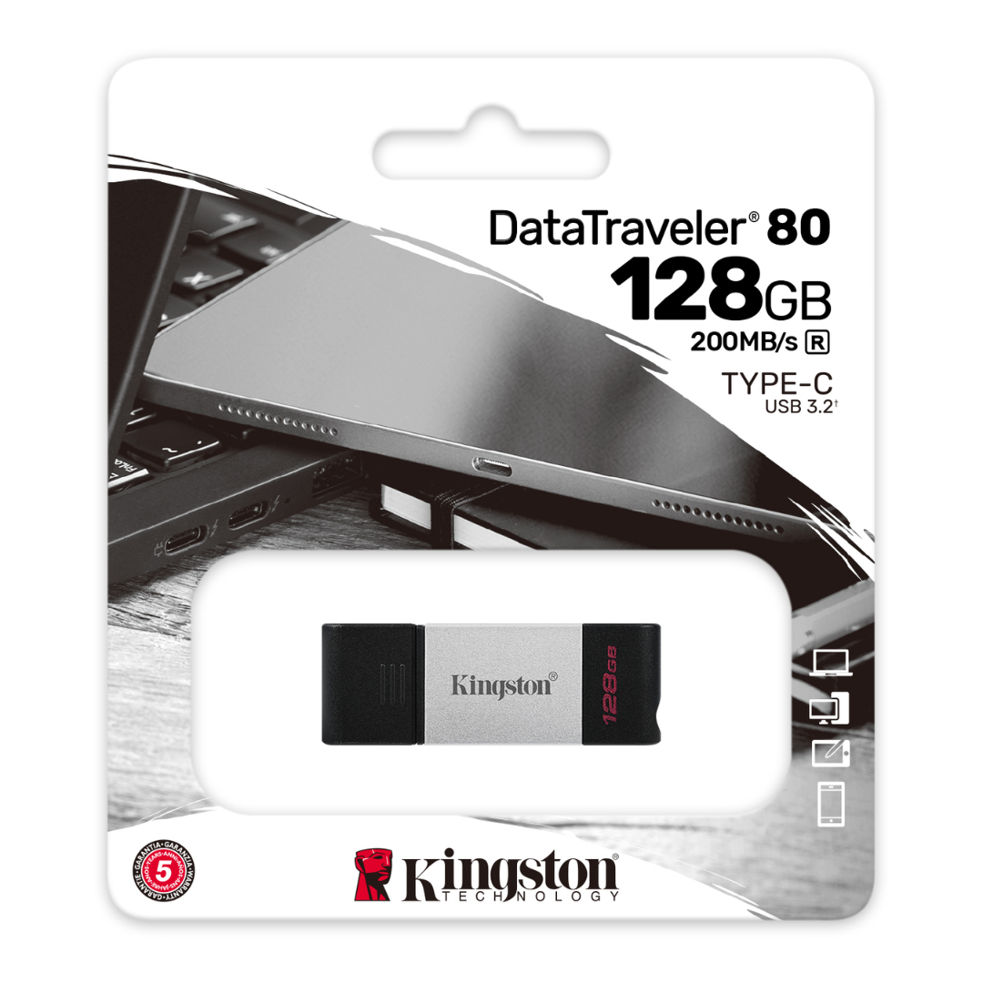 Kingston DataTraveler 80 - Unidad Flash USB, 128GB