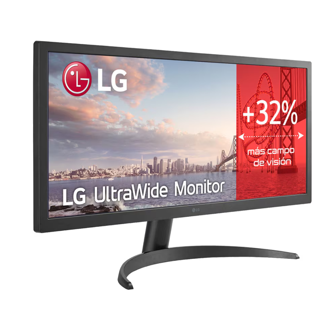 Monitor LG UltraWide 26" LED 26WQ500-B con Pantalla IPS y Resolución Full HD, Negro