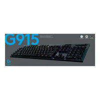 Logitech G915 TKL Tenkeyless Lightspeed Wireless RGB Gaming - Teclado Mecánico con Retroiluminación