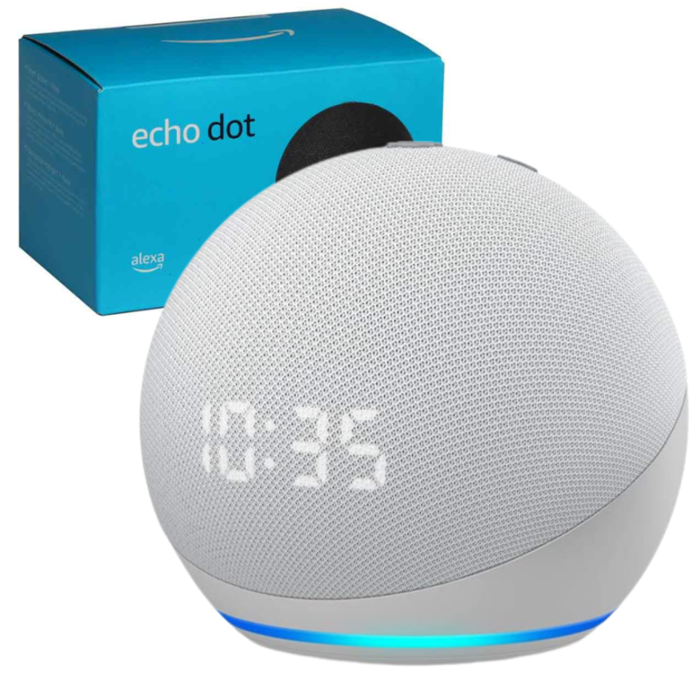 Parlante Inteligente Amazon Echo Dot (5ta Gen) con Reloj, Alexa y Sensor de Temperatura