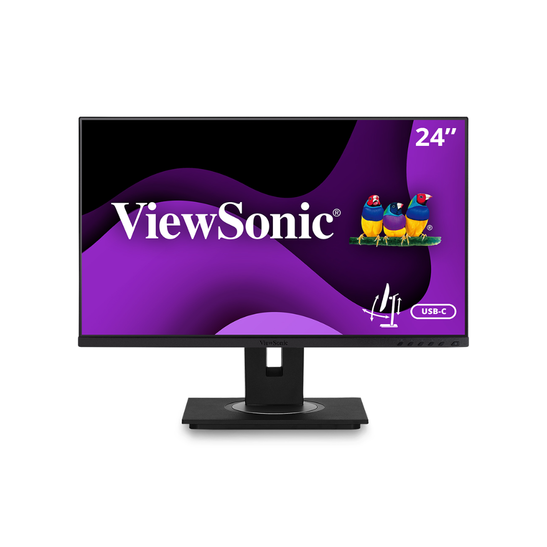 Monitor ViewSonic 24" Full HD LED con Retroiluminación LCD y Tecnología IPS, Negro