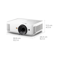 Proyector ViewSonic PA700S DLP con 4,500 ANSI lúmenes y Resolución SVGA, Blanco