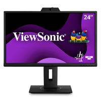 Monitor ViewSonic VG2440V 24" Full HD LED con Webcam Integrada y Micrófono, Negro