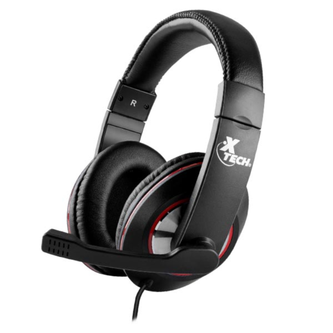 Headset Xtech XTS-220 Over-The-Ear con Micrófono, Ideal para Computadora y Videollamadas, Negro