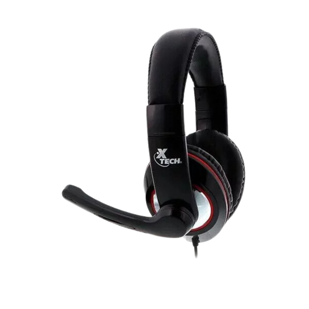 Headset Xtech XTS-220 Over-The-Ear con Micrófono, Ideal para Computadora y Videollamadas, Negro